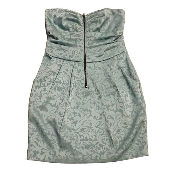 Method Mint Brocade Ruched Strapless Mini Dress - Size Medium - Picture 7 of 16